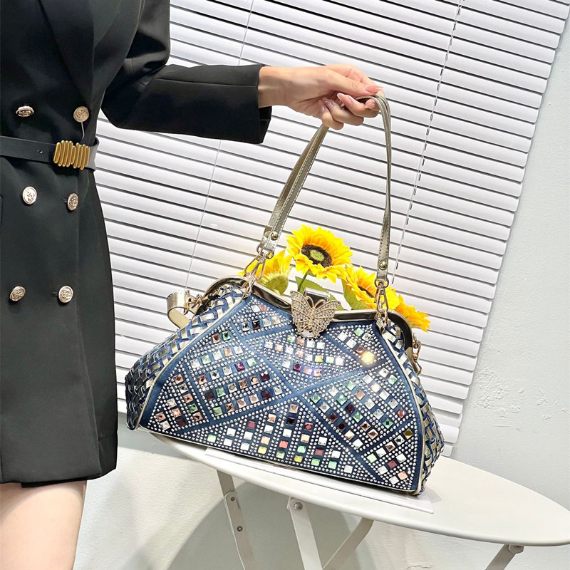 Luxury Bags Denim - 2026 Luxury Newest Big Color Diamond
