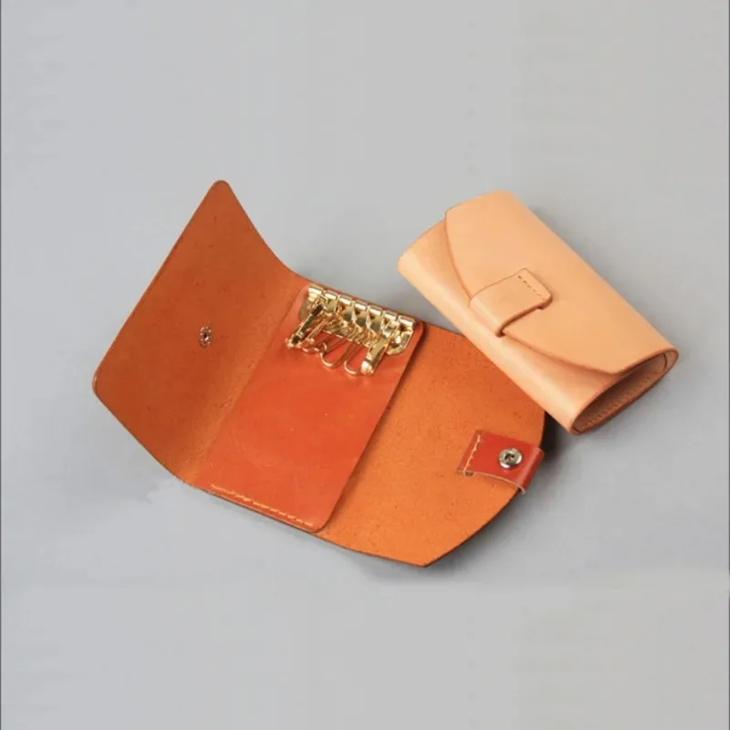 1PC Wallet Key Row 6 Hooks Key - Key Holder Leather Pouch recension och pris