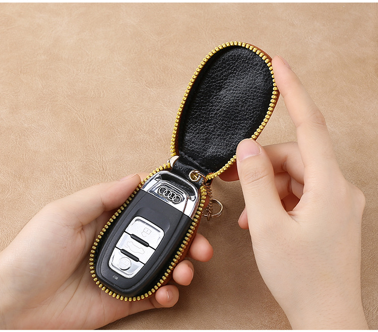 ATEEZ Leather Zipper Key Walle - Key Holder Leather Pouch recension och pris