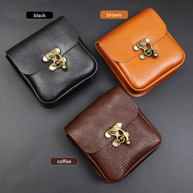 Soft Cowhide Small Waist Bag G - Key Holder Leather Pouch recension och pris
