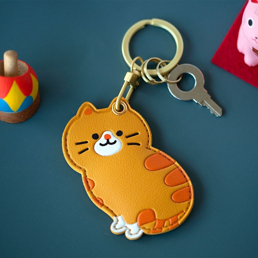 Cute Cartoon Cat Access Card H - Key Holder Leather Pouch recension och pris