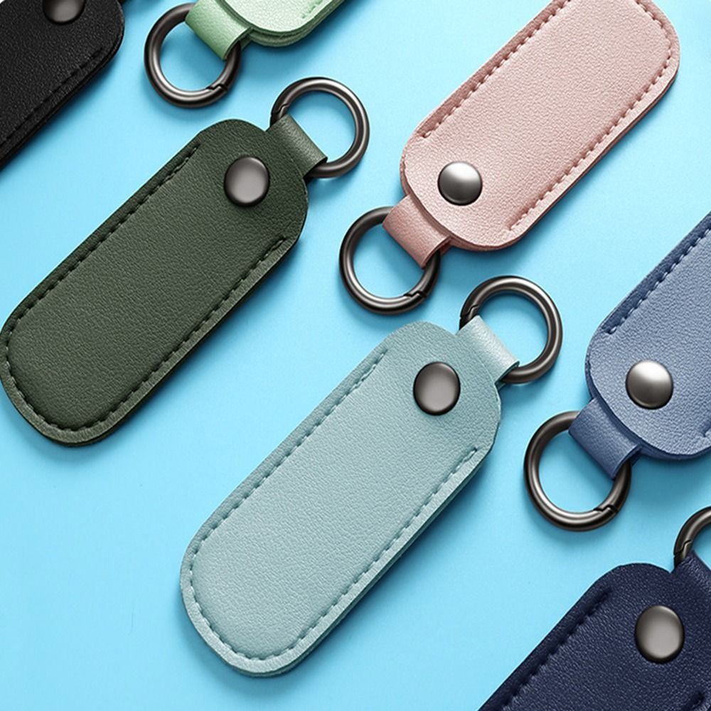 8 Colors U Disk Pouch Key Ring - Key Holder Leather Pouch recension och pris