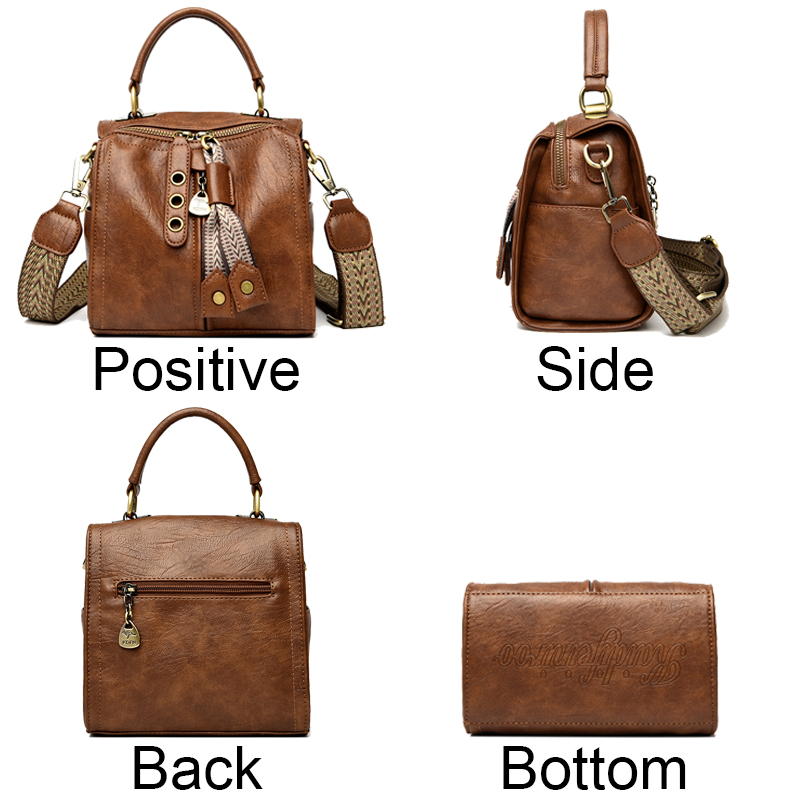 Cow Leather Women Messenger Ba - Key Holder Leather Pouch recension och pris