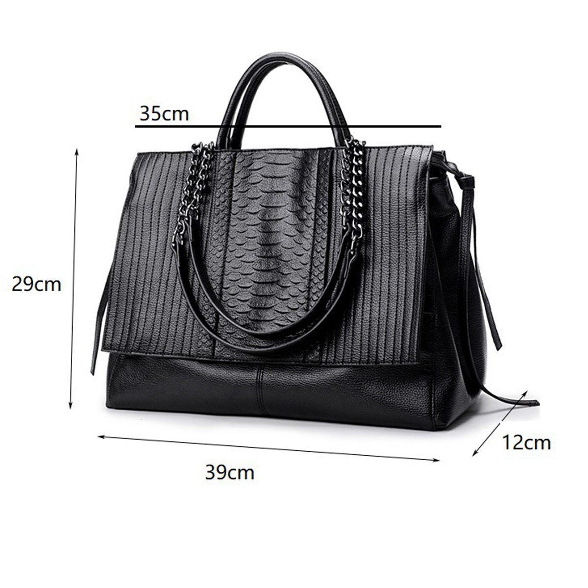 Elegant Tote Bag With Zipper,  - Key Holder Leather Pouch recension och pris