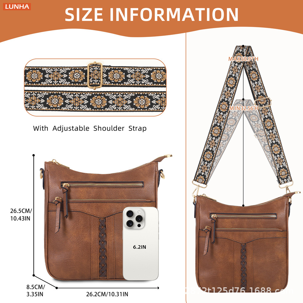Vintage Braided Bucket Crossbo - Saddle Bag Distressed recension och pris