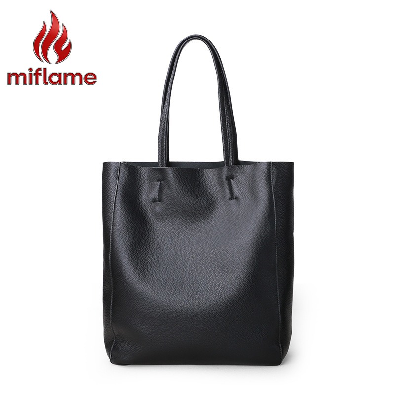 Genuine Leather Shoulder Tote  - Quiet Luxury Bags Tote recension och pris