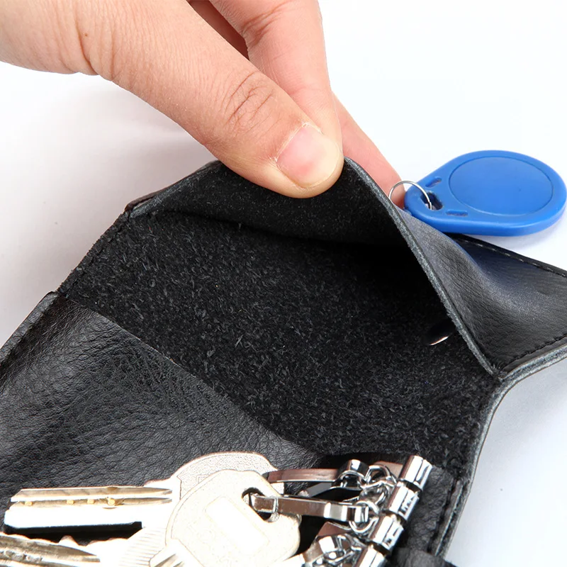 Genuine Leather Keychain Men K - Key Holder Leather Pouch recension och pris